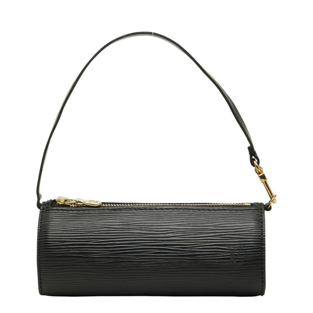 Louis Vuitton Epi Soufflot bag attached Pouch Clutch Noir black leather